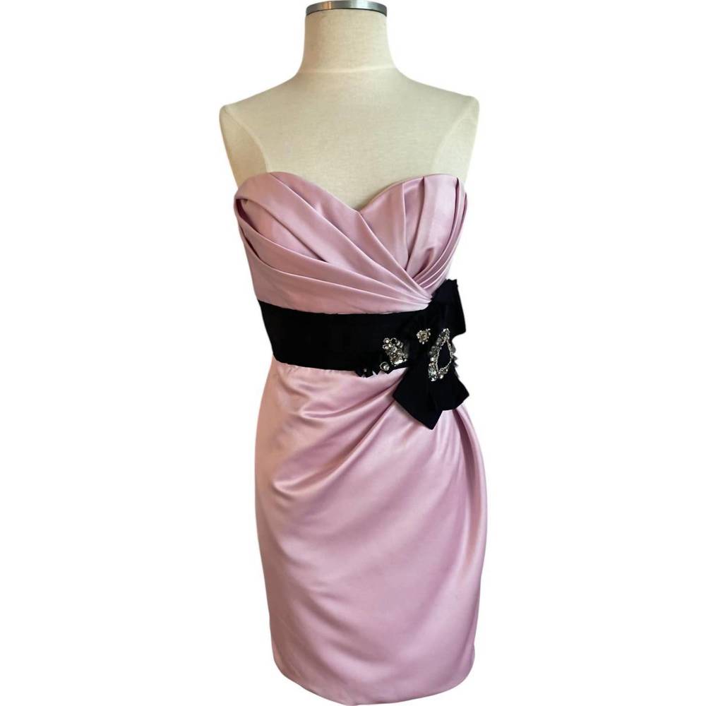 NEW ENZOANI women's satin cocktail dress in blush